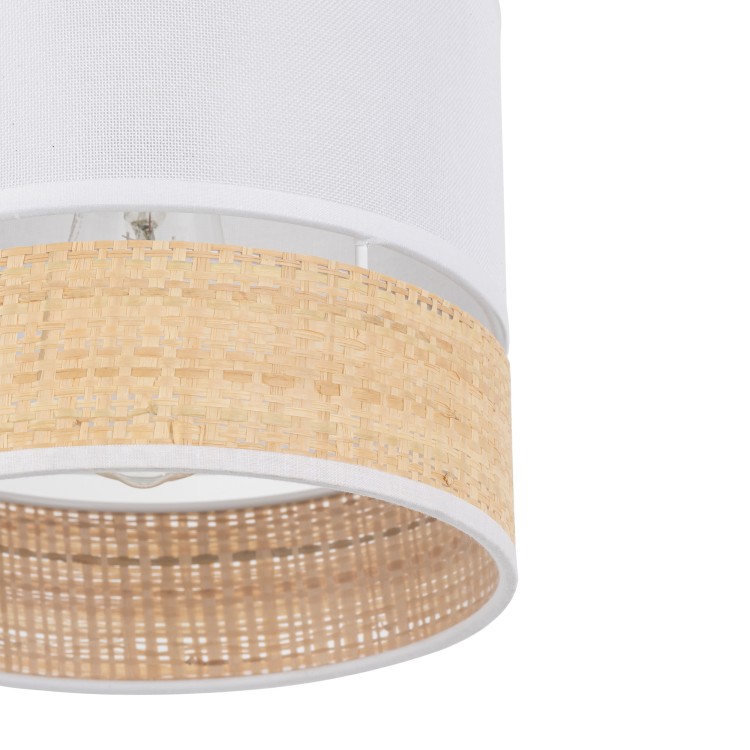 PAGLIA NEW WHITE Lampa wisząca 1 200 4766 TK Lighting Biały Rafia, Biały