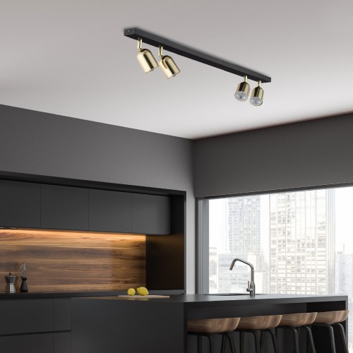 TOP BLACK GOLD Lampa sufitowa 4 5619 TK Lighting Złoty, Czarny Złoty