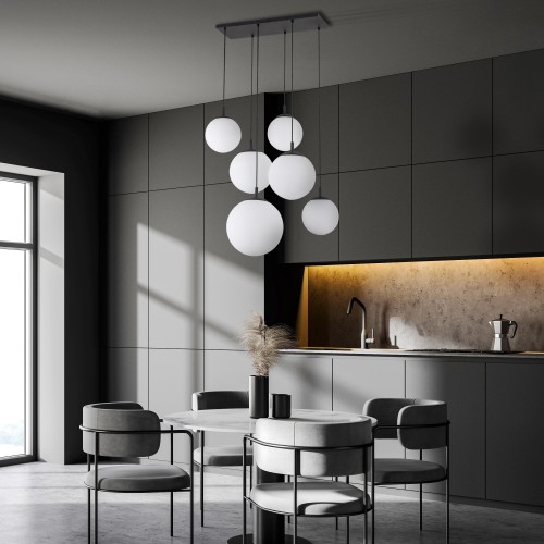 ESME WHITE Lampa wisząca 6 4793 TK Lighting Czarny Biały