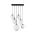 ESME WHITE Lampa wisząca 6 4793 TK Lighting Czarny Biały
