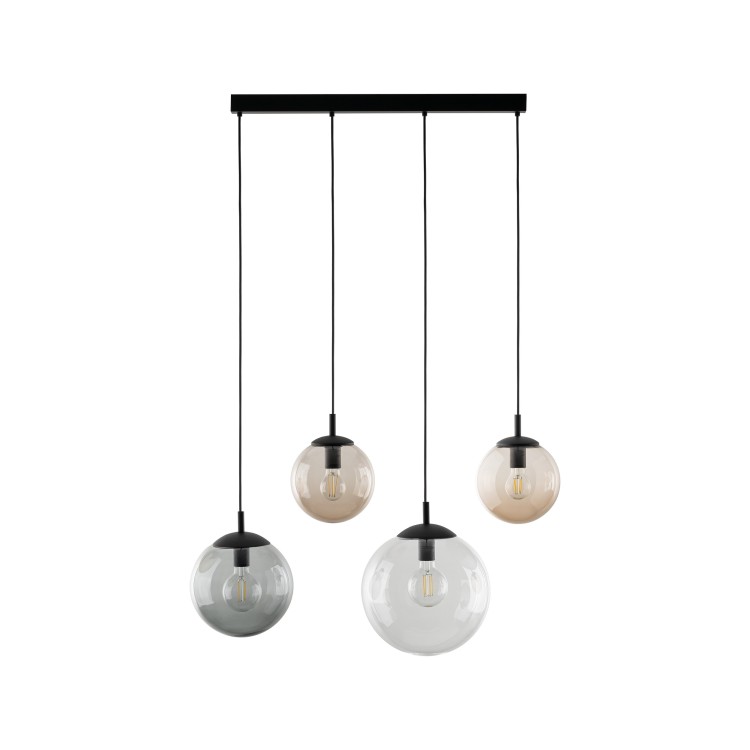 ESME MIX Lampa wisząca 4 Listwa 4795 TK Lighting Czarny Transparentny, Brązowy, Grafitowy