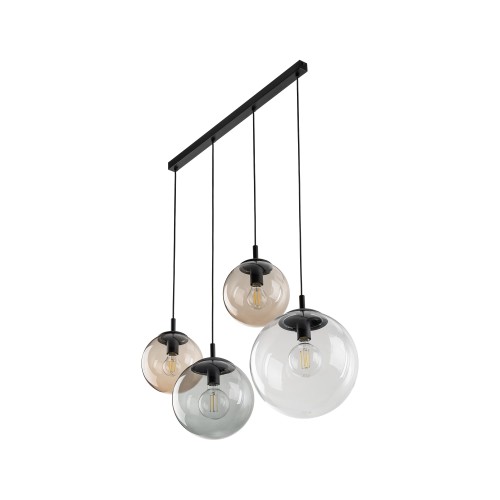 ESME MIX Lampa wisząca 4 Listwa 4795 TK Lighting Czarny Transparentny, Brązowy, Grafitowy