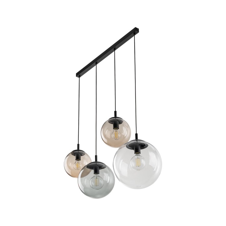 ESME MIX Lampa wisząca 4 Listwa 4795 TK Lighting Czarny Transparentny, Brązowy, Grafitowy