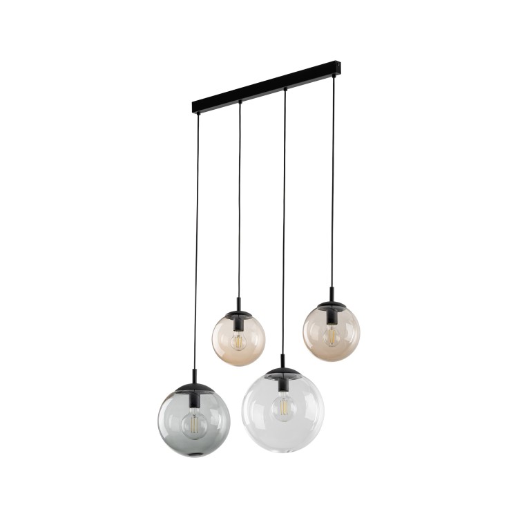 ESME MIX Lampa wisząca 4 Listwa 4795 TK Lighting Czarny Transparentny, Brązowy, Grafitowy