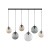 ESME MIX Lampa wisząca 6 Listwa 4797 TK Lighting Czarny Transparentny, Brązowy, Grafitowy