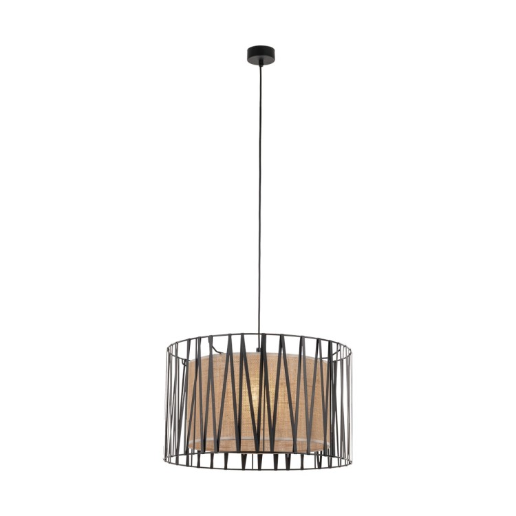 HARMONY NATURE Lampa wisząca 3 4557 TK Lighting Czarny Juta, Czarny