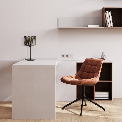 HARMONY NATURE Lampka nocna 1 5889 TK Lighting Czarny Juta