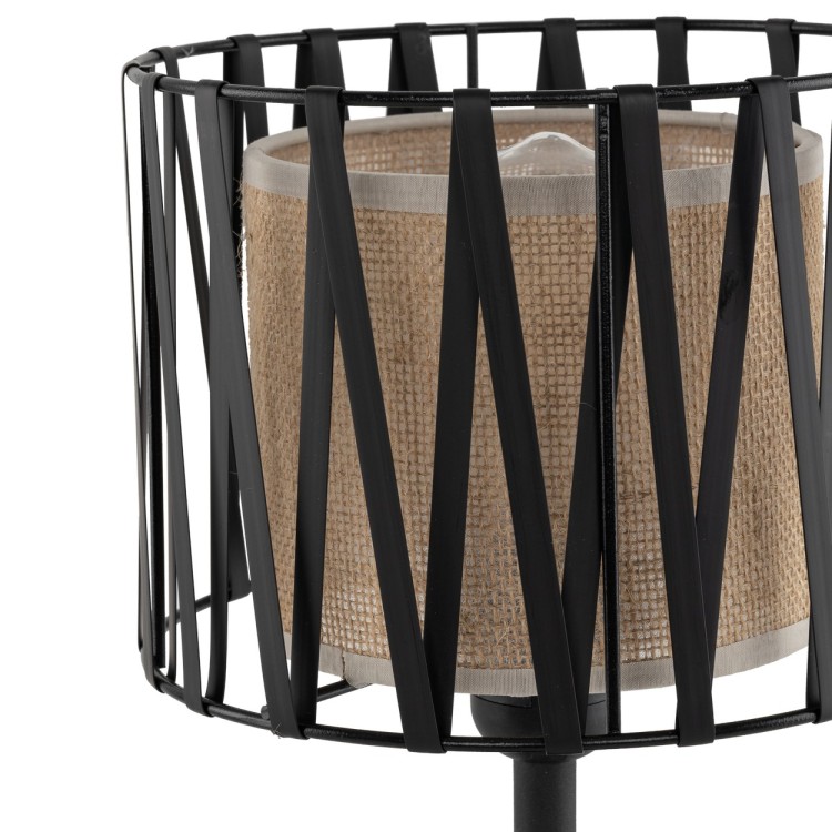HARMONY NATURE Lampka nocna 1 5889 TK Lighting Czarny Juta