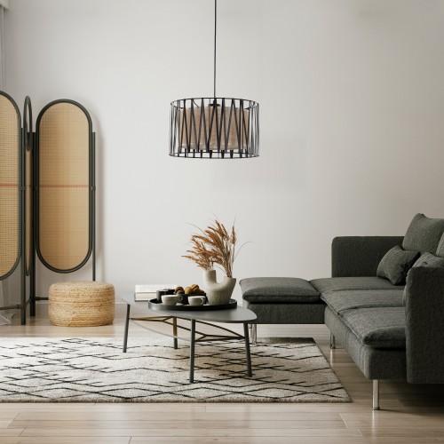 HARMONY NATURE Lampa wisząca 1 4562 TK Lighting Czarny Juta