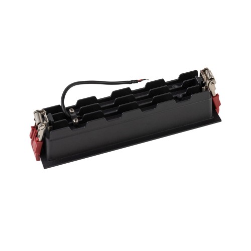 Oprawa liniowa Lampa spot punktowa MIDI LED BLACK 10062 NOWODVORSKI Lighting 20W 3000K Loft nowoczesna sufitowa oświetlenie z soczewkami nie oślepia nie oślepiająca barwa ciepła ciepły biały podtynkowa czarna z zasilaczem Inspiracje Premium