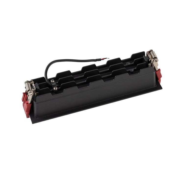 Oprawa liniowa Lampa spot punktowa MIDI LED BLACK 10062 NOWODVORSKI Lighting 20W 3000K Loft nowoczesna sufitowa oświetlenie z soczewkami nie oślepia nie oślepiająca barwa ciepła ciepły biały podtynkowa czarna z zasilaczem Inspiracje Premium