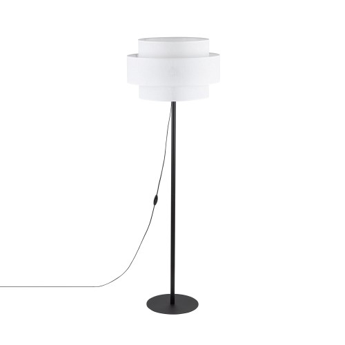 CALISTO WHITE Lampa podłogowa 1 5894 TK Lighting Czarny Biały