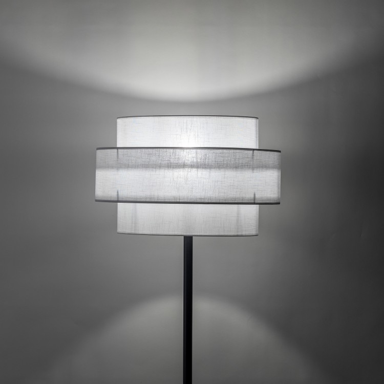 CALISTO WHITE Lampa podłogowa 1 5894 TK Lighting Czarny Biały