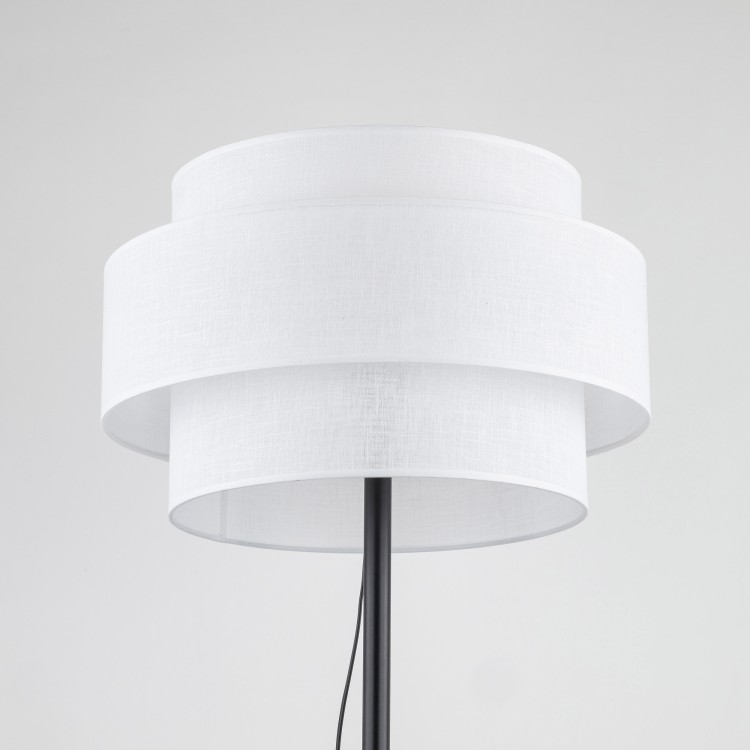 CALISTO WHITE Lampa podłogowa 1 5894 TK Lighting Czarny Biały