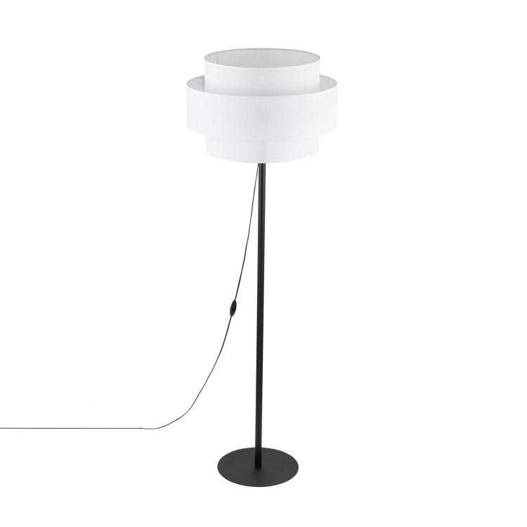 CALISTO WHITE Lampa podłogowa 1 5894 TK Lighting Czarny Biały