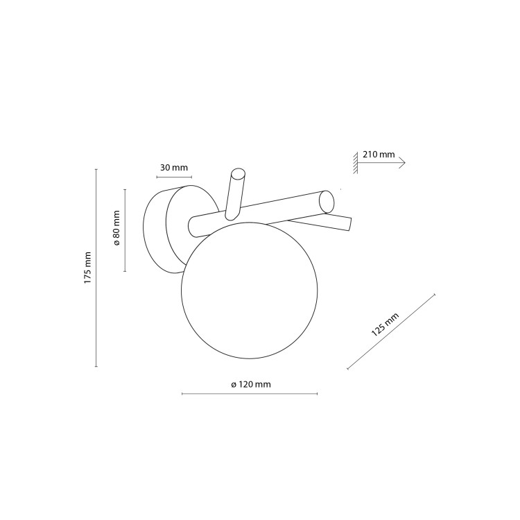 SHERON WHITE Kinkiet 1 5307 TK Lighting Biały, Sosna Biały