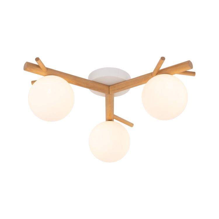 SHERON WHITE Lampa sufitowa 3 5308 TK Lighting Biały, Sosna Biały
