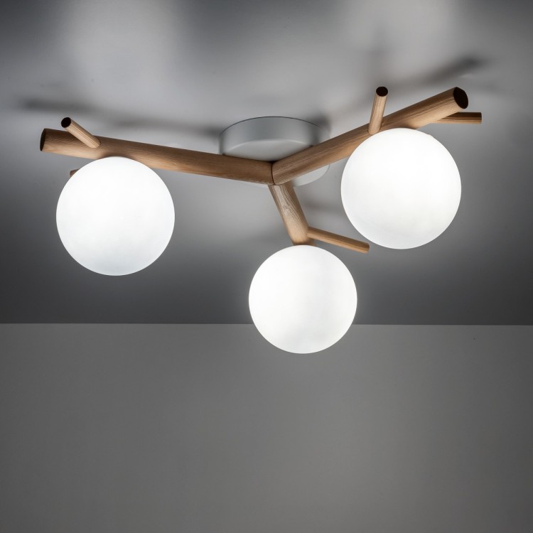 SHERON WHITE Lampa sufitowa 3 5308 TK Lighting Biały, Sosna Biały