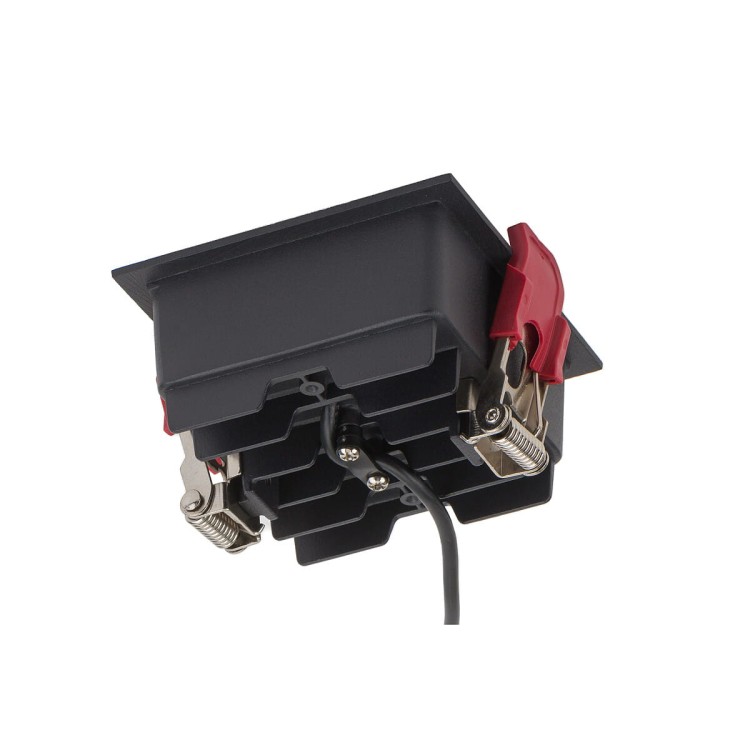 Oprawa kwadratowa Lampa spot punktowa MIDI LED BLACK RECESSED 10064 NOWODVORSKI Lighting 16W 4000K Loft nowoczesna sufitowa oświetlenie z soczewkami nie oślepia nie oślepiająca barwa dzienna neutralna podtynkowa czarna z zasilaczem Inspiracje Premium