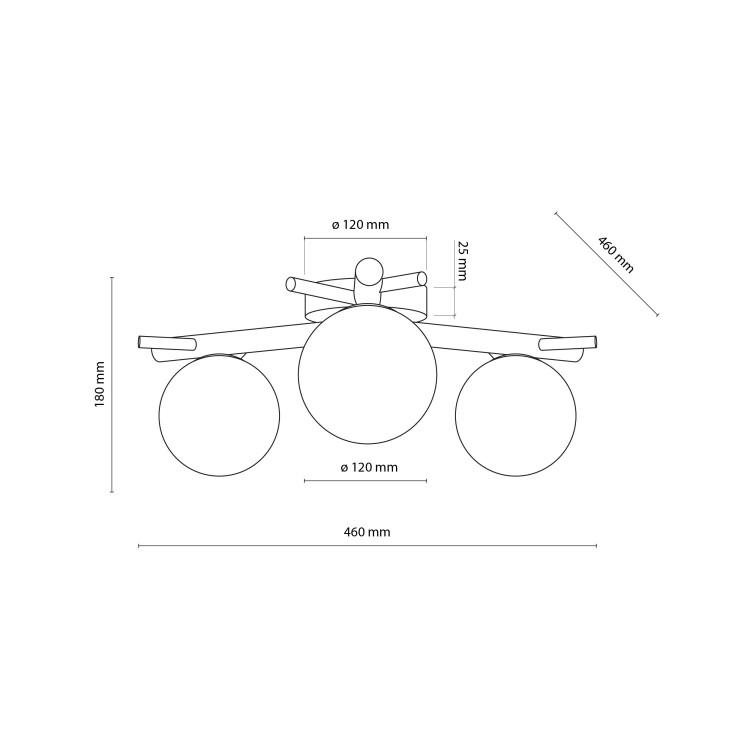 SHERON WHITE Lampa sufitowa 3 5308 TK Lighting Biały, Sosna Biały