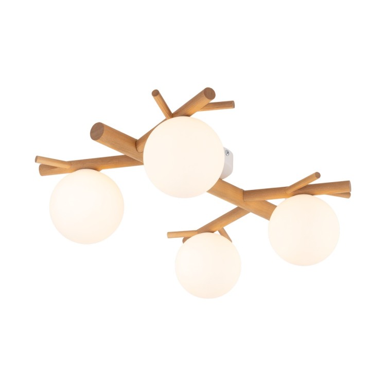 SHERON WHITE Lampa sufitowa 4 5309 TK Lighting Biały, Sosna Biały