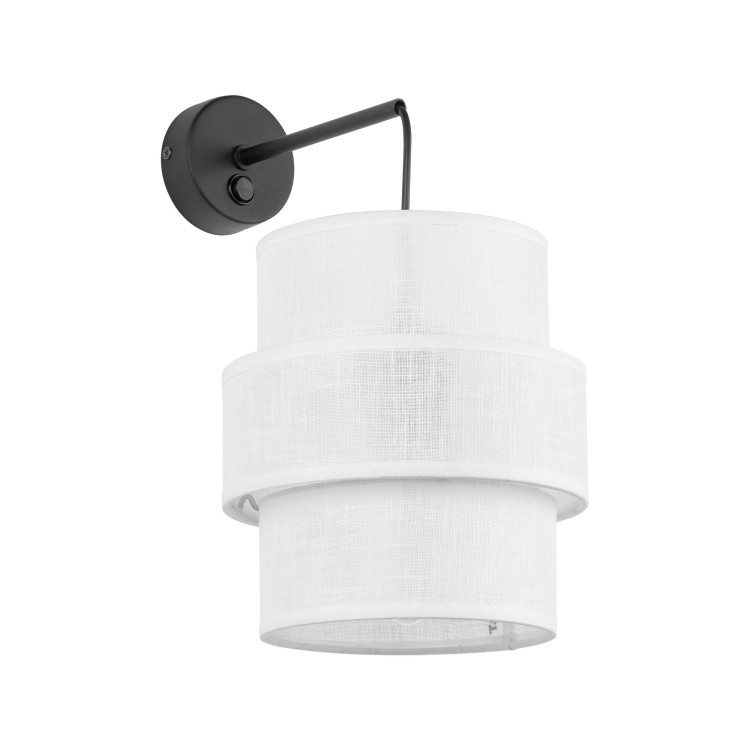 CALISTO WHITE Kinkiet 1 5956 TK Lighting Czarny Biały