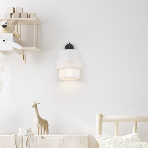 CALISTO WHITE Kinkiet 1 5956 TK Lighting Czarny Biały