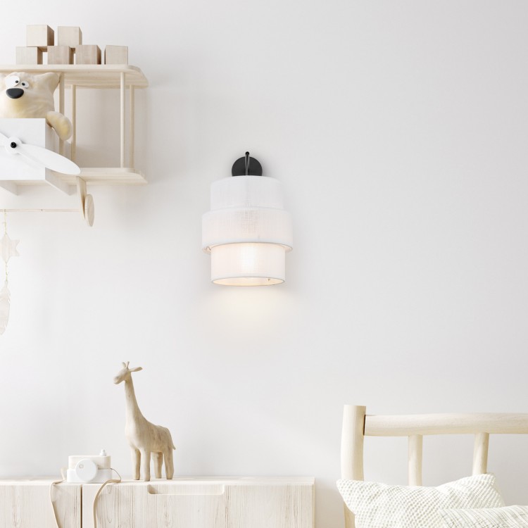 CALISTO WHITE Kinkiet 1 5956 TK Lighting Czarny Biały