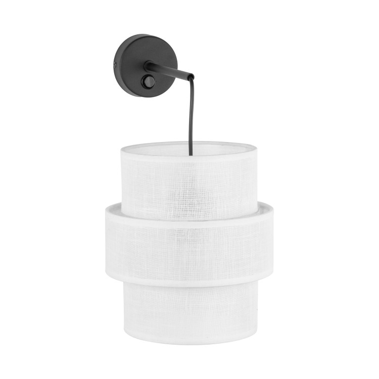 CALISTO WHITE Kinkiet 1 5956 TK Lighting Czarny Biały