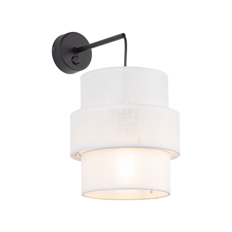 CALISTO WHITE Kinkiet 1 5956 TK Lighting Czarny Biały