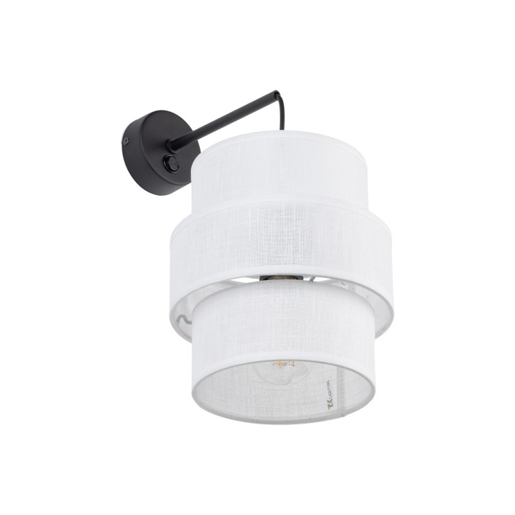 CALISTO WHITE Kinkiet 1 5956 TK Lighting Czarny Biały