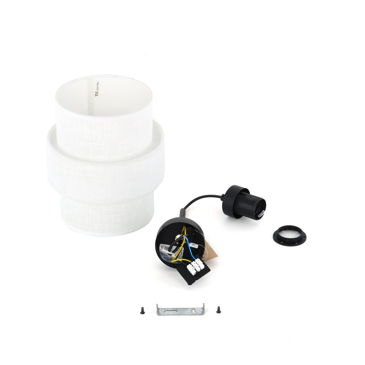 CALISTO WHITE Kinkiet 1 5956 TK Lighting Czarny Biały
