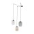ELIO MIX Lampa wisząca 3 5972 TK Lighting Czarny Transparentny, Topaz, Grafitowy
