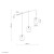 ELIO MIX Lampa wisząca 3 5972 TK Lighting Czarny Transparentny, Topaz, Grafitowy