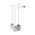 ELIO MIX Lampa wisząca 3 5972 TK Lighting Czarny Transparentny, Topaz, Grafitowy