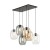 ELIO MIX Lampa wisząca 6 5974 TK Lighting Czarny Transparentny, Topaz, Grafitowy