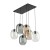 ELIO MIX Lampa wisząca 6 5974 TK Lighting Czarny Transparentny, Topaz, Grafitowy