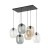 ELIO MIX Lampa wisząca 6 5974 TK Lighting Czarny Transparentny, Topaz, Grafitowy