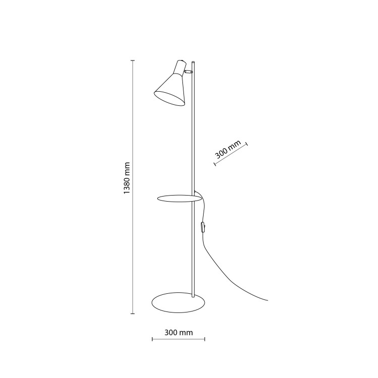 JUMP Lampa podłogowa 1 5864 TK Lighting Czarny Czarny