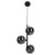 ESTERA BLACK Lampa wisząca 3 5767 TK Lighting Czarny Grafitowy