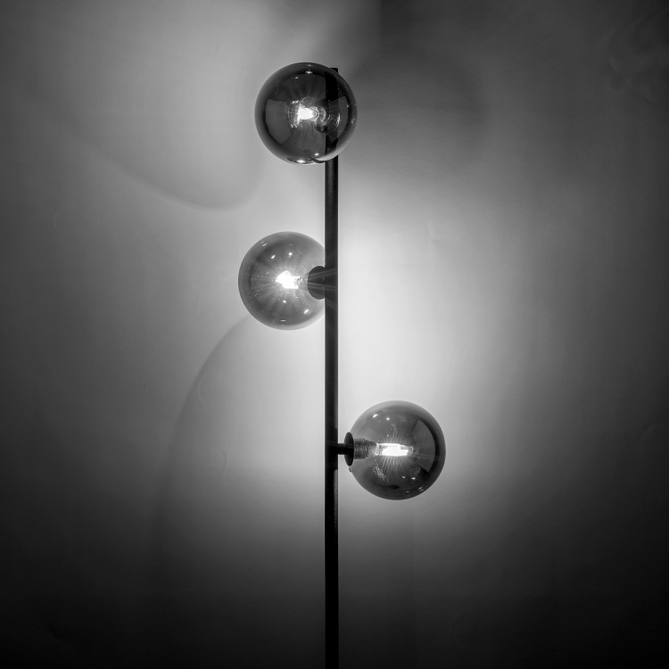 ESTERA BLACK Lampa podłogowa 3 5717 TK Lighting Czarny Grafitowy