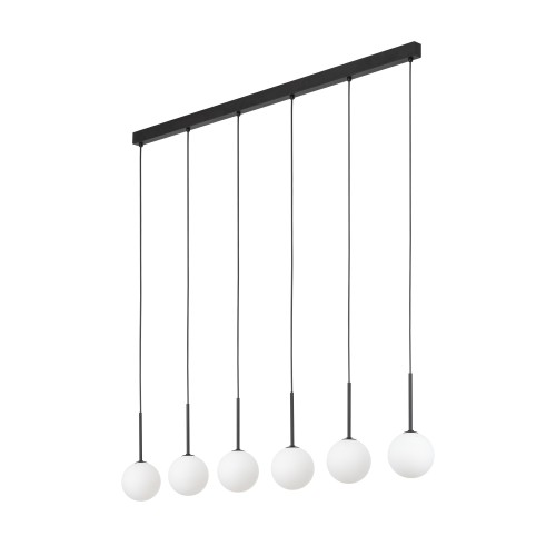 MARTIN BLACK WHITE Lampa wisząca 6 4504 TK Lighting Czarny Biały