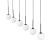 MARTIN BLACK WHITE Lampa wisząca 6 4504 TK Lighting Czarny Biały