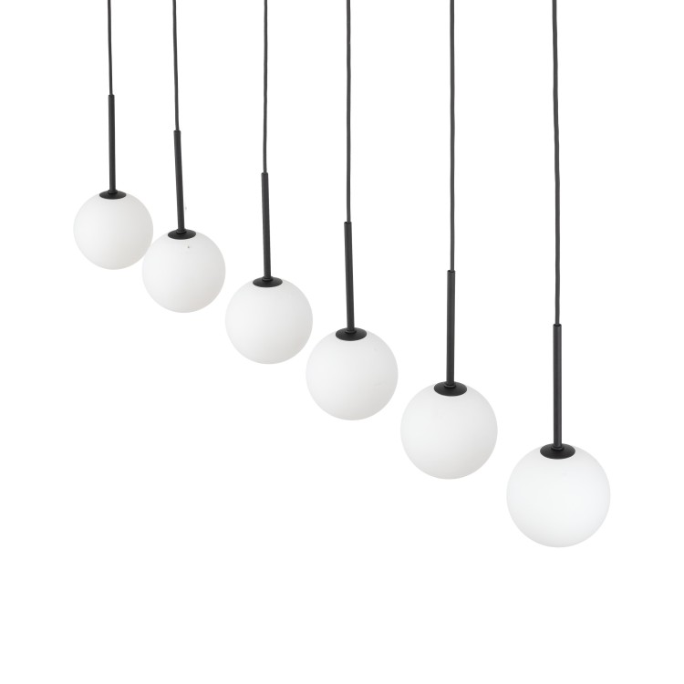 MARTIN BLACK WHITE Lampa wisząca 6 4504 TK Lighting Czarny Biały