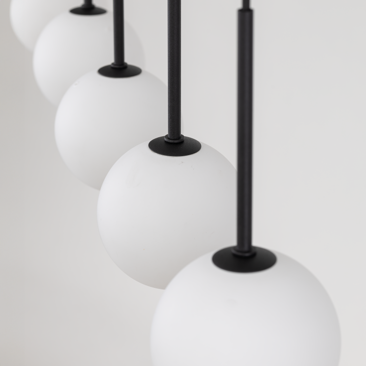 MARTIN BLACK WHITE Lampa wisząca 6 4504 TK Lighting Czarny Biały