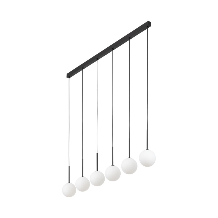 MARTIN BLACK WHITE Lampa wisząca 6 4504 TK Lighting Czarny Biały