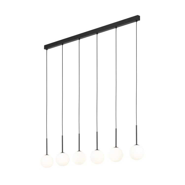 MARTIN BLACK WHITE Lampa wisząca 6 4504 TK Lighting Czarny Biały