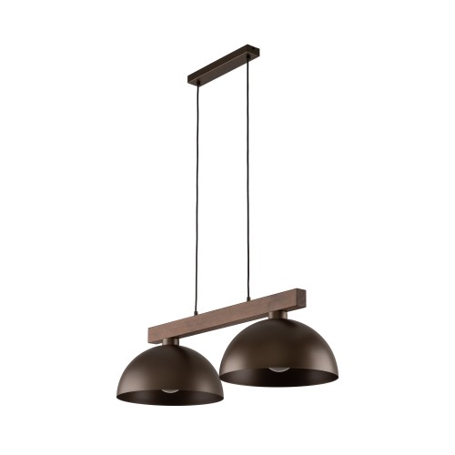 OSLO BROWN Lampa wisząca 2 4507 TK Lighting Brązowy, Orzech Brązowy