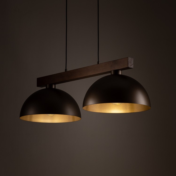 OSLO BROWN Lampa wisząca 2 4507 TK Lighting Brązowy, Orzech Brązowy