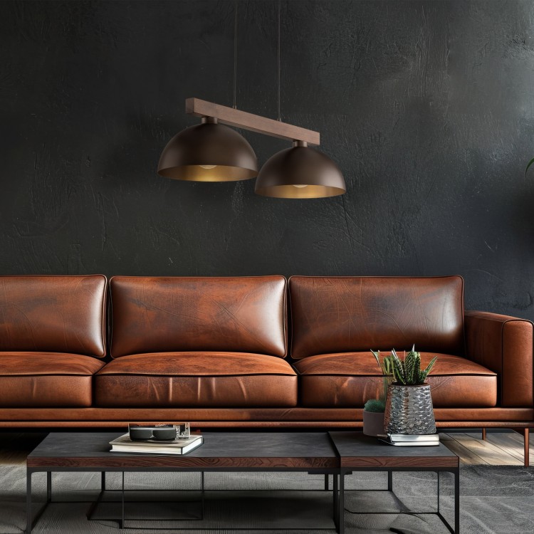 OSLO BROWN Lampa wisząca 2 4507 TK Lighting Brązowy, Orzech Brązowy